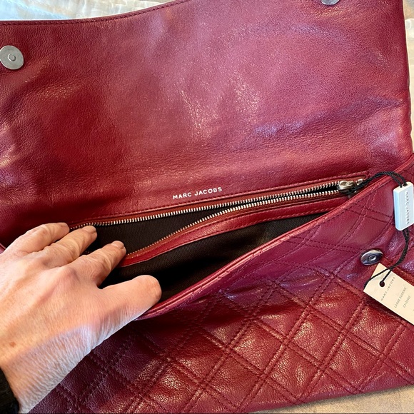 MARC JACOBS Brick Red Oversized Clutch